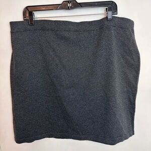 NEW J. Jill Charcoal Gray Stretchy sweater Skirt Pull On Size XL #1597